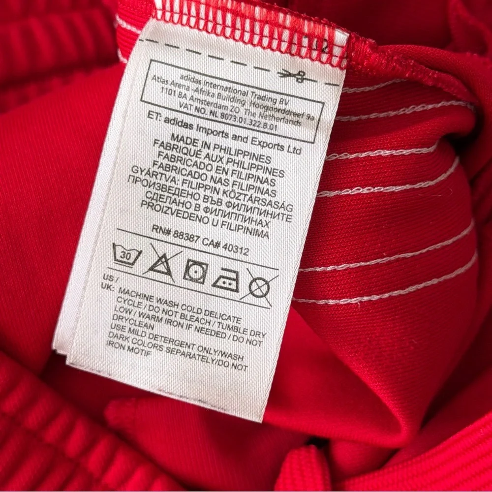 Adidas Originals Scarlet Red 3-Stripes Shorts Men’s Large Trefoil Logo - Picture 8 of 12